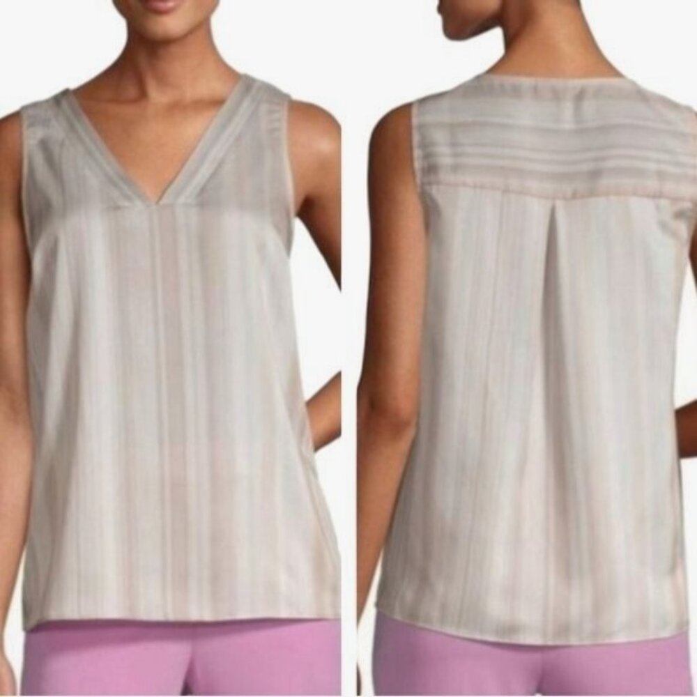 Worthington Misty Stripe Sleeveless Blouse Size XS